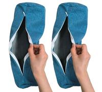 Set of 2 Cervical Neck Roll Pillow Covers With Zipper - Soft Round Bolster Pillowcases for Cylindrical Cushions (Pillow Cases Only)(#1,15x40cm/6x16in)