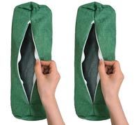Set of 2 Cervical Neck Roll Pillow Covers With Zipper - Soft Round Bolster Pillowcases for Cylindrical Cushions (Pillow Cases Only)(#8,15x40cm/6x16in)