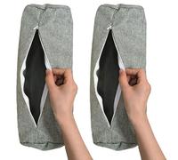 Set of 2 Cervical Neck Roll Pillow Covers With Zipper - Soft Round Bolster Pillowcases for Cylindrical Cushions (Pillow Cases Only)(#6,15x40cm/6x16in)