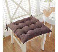 Set of 2 Chair Pads Soft Square Stool Cushs with Ties for Office & School table Coffee Seat Cushs (40x40x5cm)
