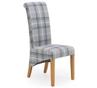 Set of 2 Chester Dining Chairs, Woven Check Fabric