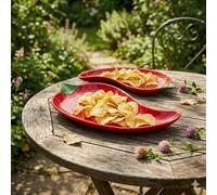 Set of 2 Chilli Shape Appetizer Plates, Desserts and Appetizers Dishes Serving Plate Reusable Serving Plates for Dessert Appetizers Sample Party Outdoor Trays for Platters, Salad, Plates, Serving
