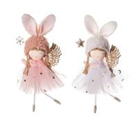 Set of 2 Christmas Angel Small Girl Plush Pendant, Christmas Table Ornament Christmas Tree Plush Doll