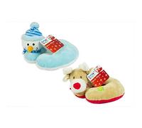 Set of 2 Christmas Baby Neck Support Pillows Snowman Reindeer Travel Pillow