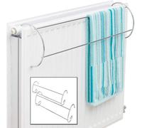 Set Of 2 Chrome Radiator Clothes Dryers Hanging Towel Rail Indoor Laundry Drying Rack Space Saving Airer