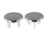 Set of 2 Chrome Trim Rings for Bathroom Basin Sink Hole Overflow Replacement Covers
