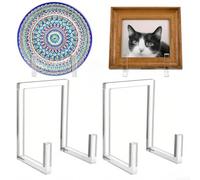 Set of 2 Clear Acrylic Easels for Art Display and Home Decoration with and Stable Build (2 pieces)
