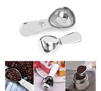 Set of 2 Coffee Scoop Stainless Steel Coffee Measuring Scoops for Espresso, Coffee Beans, Ground Coffee and Tea 1 Tbsp (15ml) and 2 Tbsp (30ml)