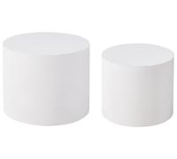 Set of 2 Coffee Tables MANTI White