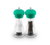 Set of 2 Colour Me Happy Salt and Pepper Mills Green