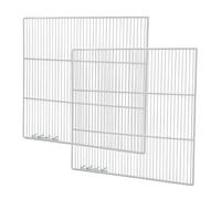Set of 2 Commercial Freezer and Refrigerator Replacement Shelves (24" x 22") - Adjustable Utility Steel Wire Metal Shelf - Commercial Refrigerator Shelf, White