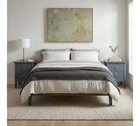 Set of 2 Como 2-Drawer Bedside Cabinets, Pair of Shaker-Style Modern Nightstands