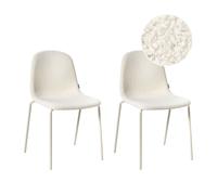 Set of 2 Conference Chairs LOMA Boucle Off-White