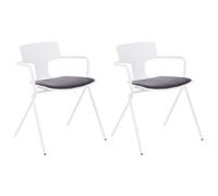 Set of 2 Conference Chairs MANSON Black/ White