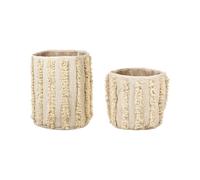 Set of 2 Cotton Baskets Beige KAKKI