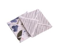 Set of 2 Cotton Tortilla Warmer Cloth Wraps 33 x 33 Cms, Washable & Reusable Cover, Keeps Roti Taco Pizza Roll Naan Bread Fresh Soft & Warm, Square Eco-Friendly Food Wrap Muslin Covering Cloth