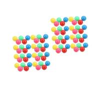 Set of 2 Counting Balls Small Balls Plain Marbles Game Counter and Marbles Colored Marbles Shooter Marbles Bulk Marble Game Plastic 100pcs*2