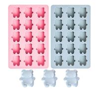 Set of 2 Cube Ice Mold - Easy Release Silicone Ice Tray for Clear Large Cube, Slow Melting Drink Enhancement with Quick Freeze Pop Out Function for Bar Use, Food Grade Silicone, 7.09x4.41x0.71inch