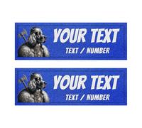 Set of 2 Customisable Tactical Dog Harness Tags - 2 Velcro Patches Compatible with Julius, OneTigris, Rabbitgoo Harnesses, etc. Original Safety Accessory (Navy 8 x 2 cm)