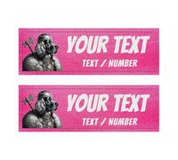 Set of 2 Customisable Tactical Dog Harness Tags - 2 Velcro Patches Compatible with Julius, OneTigris, Rabbitgoo Harnesses... Original Safety Accessory (Fuchsia 8 x 2 cm)