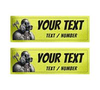 Set of 2 Customisable Tactical Dog Harness Tags - 2 Velcro Patches Compatible with Julius, OneTigris, Rabbitgoo Harnesses... Original Safety Accessory (Yellow 11 x 3 cm)