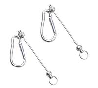 Set Of 2 Customizable Beaded Carabiner For Climbing Backpack Decoration Practical Keychain Accessories Bag Attachment Metal And Carabiner