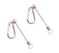 Set Of 2 Customizable Beaded Carabiner For Climbing Backpack Decoration Practical Keychain Accessories Bag Attachment Metal And Carabiner