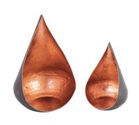 Set of 2 Decorative Copper Tea Light Candle Holder Lanterns Anniversary Candle Gift