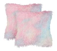 Set of 2 Decorative Cushions AMARYLLIS Faux Fur 45 x 45 cm Multicolour