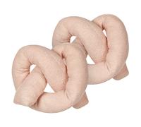 Set of 2 Decorative Cushions GLADIOLUS Boucle 172 x 14 cm Pink Solid