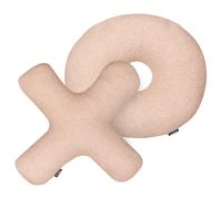 Set of 2 Decorative Cushions HESPERIS Boucle Pastel Pink Solid