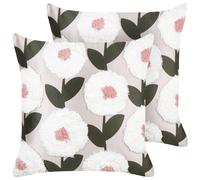 Set of 2 Decorative Cushions KUNRI 45 x 45 cm Cotton Multicolour Floral Pattern
