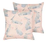 Set of 2 Decorative Cushions RATIBIDA Cotton 45 x 45 cm Pink