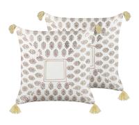Set of 2 Decorative Cushions SETOSA Cotton 45 x 45 cm Multicolour Geometric Pattern
