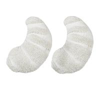 Set of 2 Decorative Cushions SNOWDROP Cotton 40 x 25 cm White
