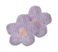 Set of 2 Decorative Cushions SORREL Cotton 30 x 30 cm Violet Flower