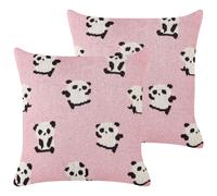 Set of 2 Decorative Cushions TALOKAN 45 x 45 cm Cotton Pink