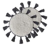 Set of 2 Decorative Cushions THISTLE Cotton 40 x 40 cm Off-White
