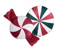 Set of 2 Decorative Cushions TWIRL TREATS Velvet 55 x 55 cm 40 x 40 cm Multicolour Christmas Motif
