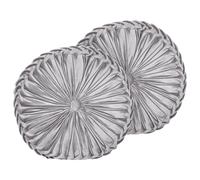Set of 2 Decorative Cushions UDALA Velvet 40 x 40 cm Grey Solid