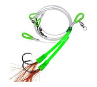 Set of 2 Deep Drop Rig Lures with Twist-Free Rotation Swivels and Hooks for Effective For Snapper Fishing (1/0#)