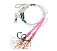 Set of 2 Deep Drop Rig Lures with Twist-Free Rotation Swivels and Hooks for Effective For Snapper Fishing (5/0#)