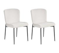 Beliani Set Of 2 Dining Chairs Ada Off-White