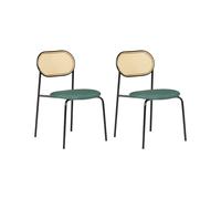 Set of 2 Dining Chairs ADAVER Metal Black
