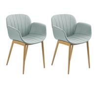 Beliani Set Of 2 Dining Chairs Alice Mint Green
