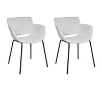 Set of 2 Dining Chairs AXTEL Fabric Light Grey