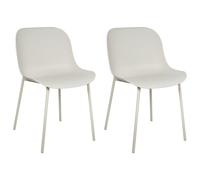 Set of 2 Dining Chairs BELOIT Light Beige