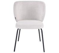 Beliani Set Of 2 Dining Chairs Calera Fabric Off-White