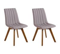 Beliani Set Of 2 Dining Chairs Calgary Taupe, Grey