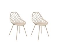 Set of 2 Dining Chairs CANTON II Beige